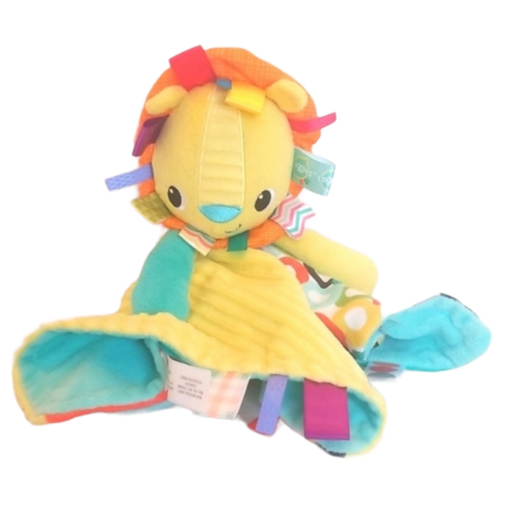 Bright Stars Taggies Lion Lovey Baby Security Blanket Plush Multicolor